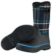 HISEA Rain Boots for Women Mid Calf Muck Rubber Boots Waterproof Neoprene Insulated Barn Boots for Mud Working Gardening